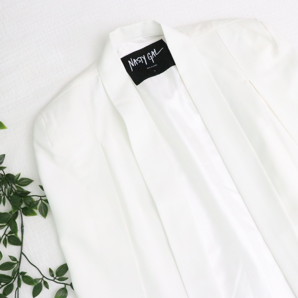Nasty Gal White Cape Jacket